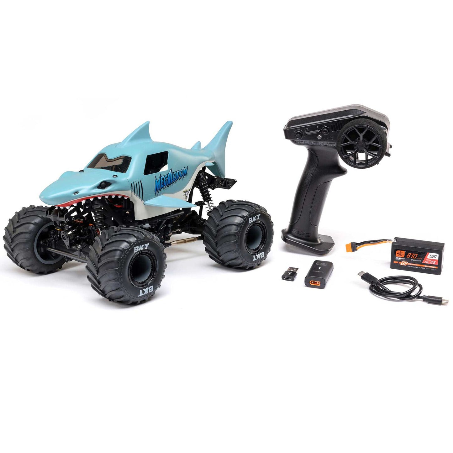 Losi 1/18 Mini LMT Megalodon 2S 4X4 RTR Brushed Monster Truck (Battery & Charger Included)