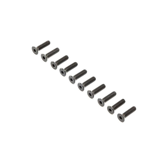 Flat Head Screws Steel Black Oxide M4 x 16mm (10)