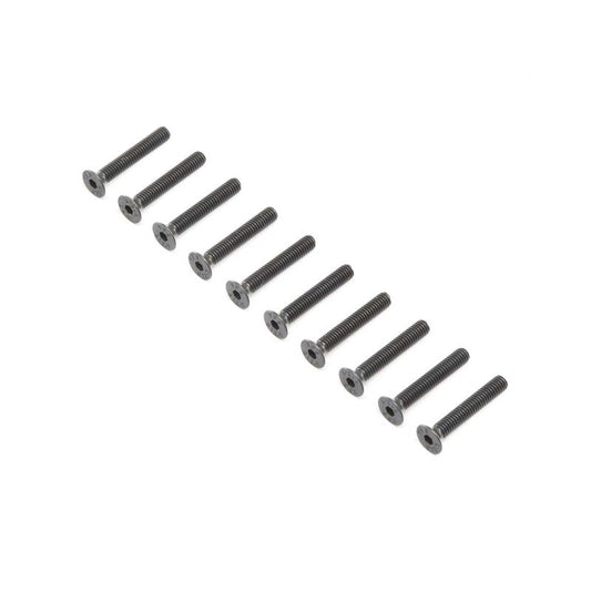 Flat Head Screws Steel Black Oxide M4 x 25mm (10)