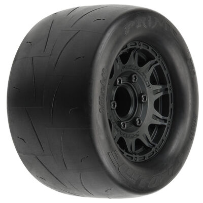 1/10 Prime F/R 2.8" Street MT Tyres Mounted 12mm/14mm Black Raid (2)