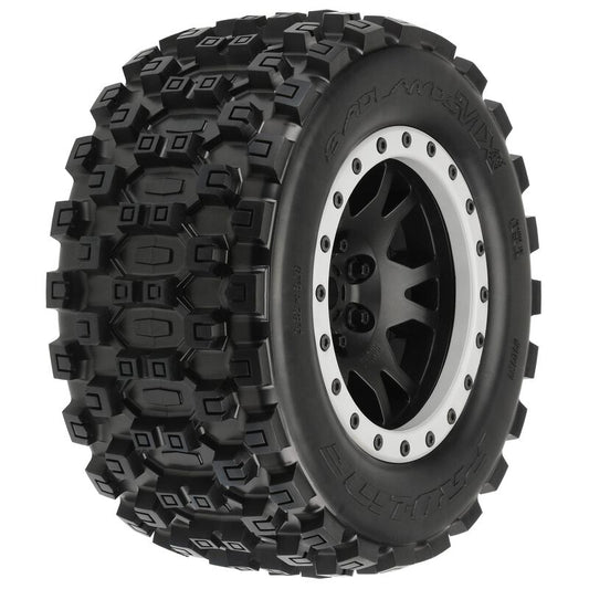 1/5 Badlands MX43 Pro-Loc F/R X-MAXX MTD 24mm Blk/Gry Impulse (2)