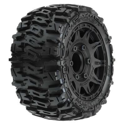1/10 Trencher LP F/R 2.8" MT Tyres Mounted 12mm/14mm Black Raid (2)