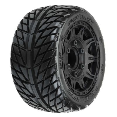 1/10 Street Fighter LP F/R 2.8" MT Tyres MTD 12mm/14mm Blk Raid (2)