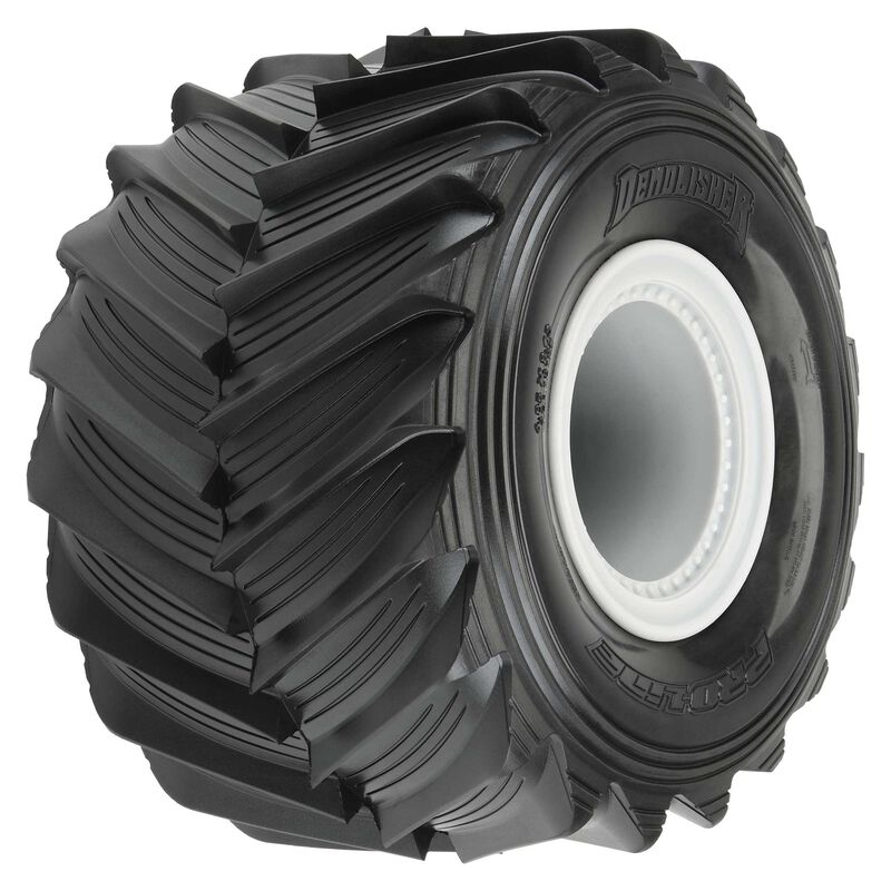 1/10 Demolisher F/R 2.6"/3.5" MT Tyres Mounted 12mm Grey Wheels (2)
