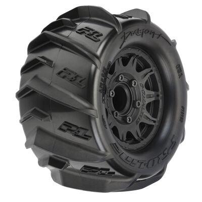 1/10 Dumont F/R 2.8" MT Tyres Mounted 12mm/14mm Black Raid (2)