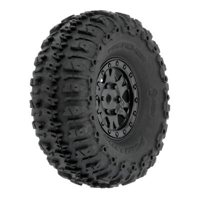 1/24 Trencher F/R 1.0" Tyres Mounted 7mm Black Impulse (4) SCX24