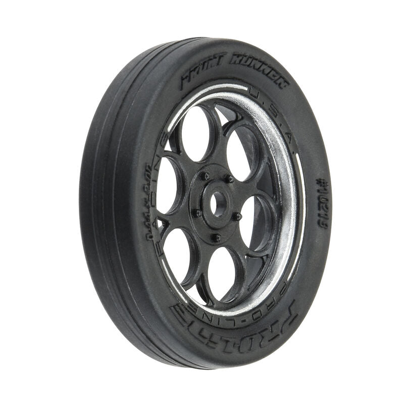 1/16 Front Runner Front Tyres MTD 8mm Black/Silver (2) Mini Drag