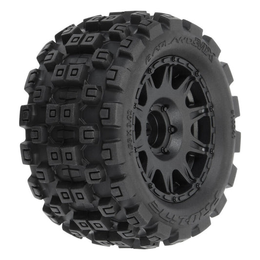1/18 Badlands MX 1.85 Inch F/R MTD 12mm Black Raid GRANITE GROM
