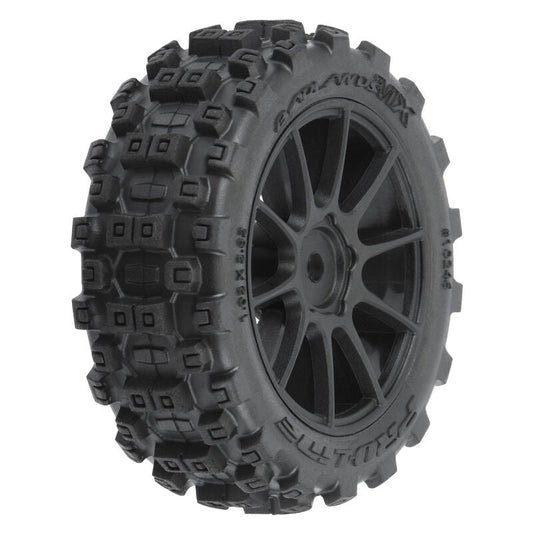 Badlands MX 1.9" Buggy Tyres MTD Mach-10 Black Wheels TYPHON GROM