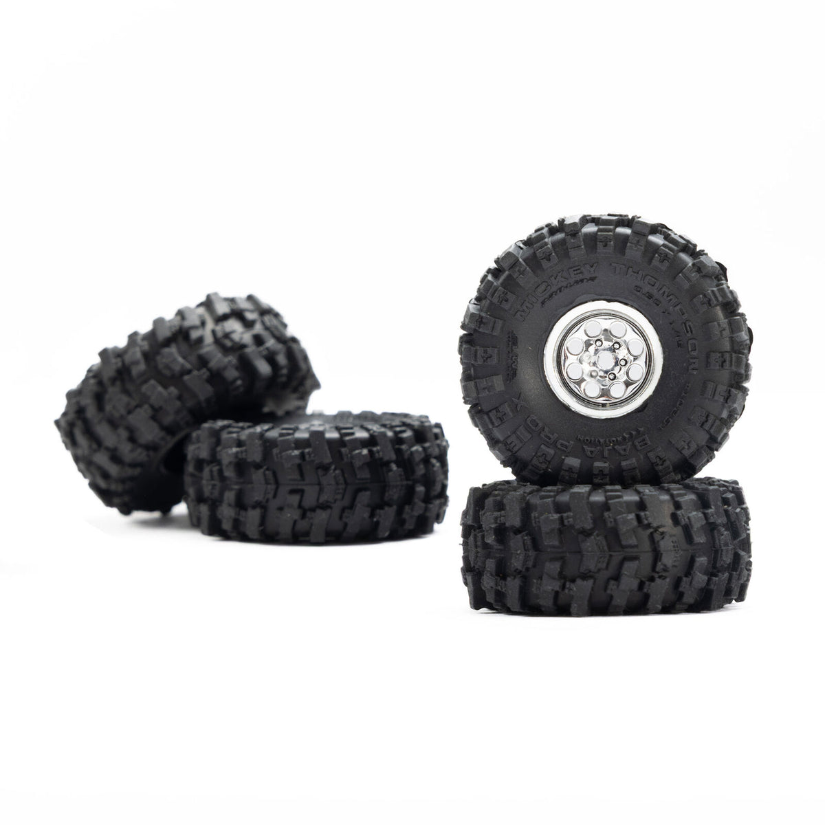 1/30 Baja Pro X F/R Chrome Beast Tyres (4) Axial SCX30