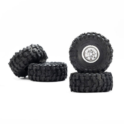 1/30 Baja Pro X F/R Chrome Beast Tyres (4) Axial SCX30