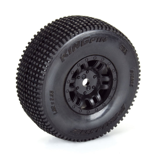 1/16 King Pin Front/Rear Tyres Mounted 12mm Black Split Six (4) MOJAVE GROM