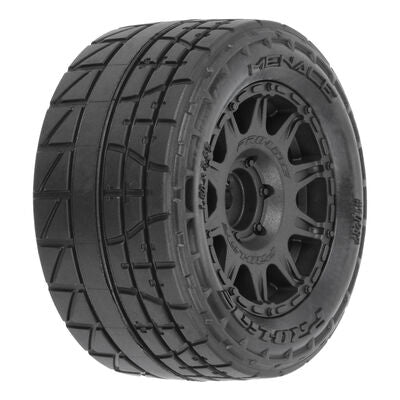 1/18 Menace F/R Street Tyres MTD 12mm Black Raid (4) GRANITE GROM