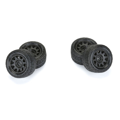1/18 Menace F/R Street Tyres MTD 12mm Black Raid (4) GRANITE GROM