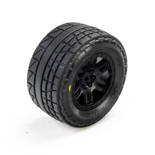Menace Front/Rear Street Tyres Mounted 12mm Black Split Six (2) ARRMA MINI KRATON