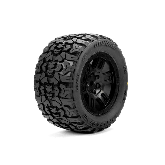 Jaeger Front/Rear MT Tyres Mounted 12mm Black Split Six (2) ARRMA MINI KRATON