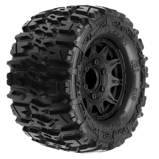 1/10 Trencher F/R 2.8" MT Tyres Mounted 12mm/14mm Black Raid (2)