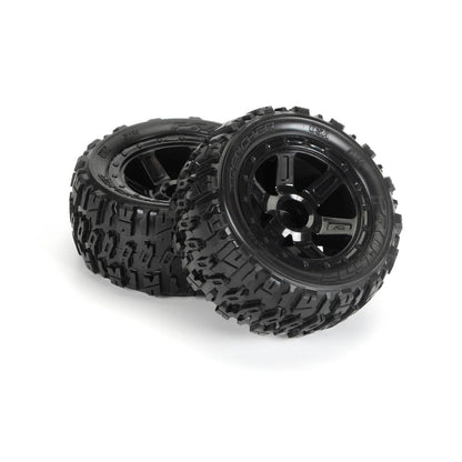 1/16 Trencher M2 Fr/Rr 2.2" Tyres Mounted 12mm Blk Desperado (2)