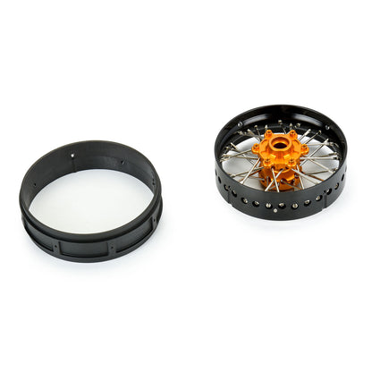 1/4 Pro-Spec Aluminum V2 Bead Front Wheel Black/Gold (1) Promoto-SM