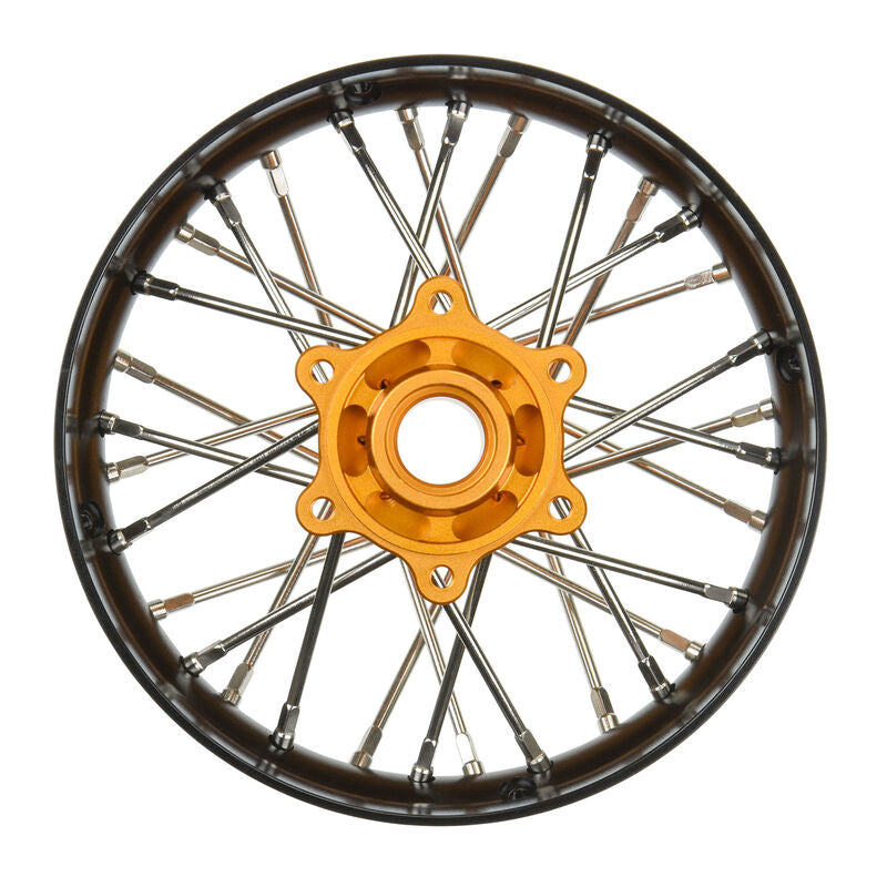 1/4 Pro-Spec Aluminum V2 Bead Rear Wheel Black/Gold (1) Promoto-SM