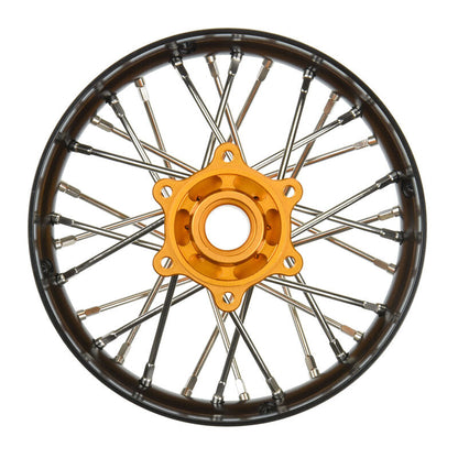 1/4 Pro-Spec Aluminum V2 Bead Rear Wheel Black/Gold (1) Promoto-SM