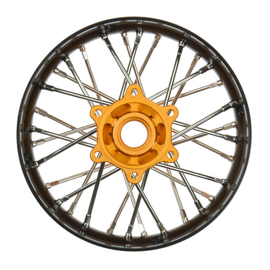 1/4 Pro-Spec Aluminum V2 Bead Rear Wheel Black/Gold (1) Promoto-SM