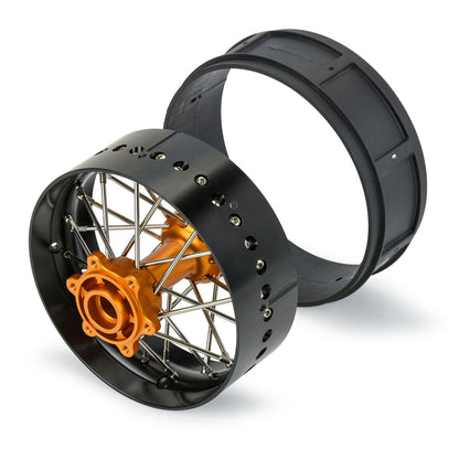 1/4 Pro-Spec Aluminum V2 Bead Rear Wheel Black/Gold (1) Promoto-SM