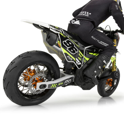 1/4 Pro-Spec Aluminum V2 Bead Rear Wheel Black/Gold (1) Promoto-SM