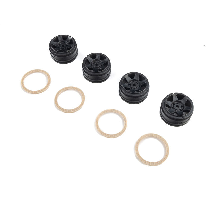 1/30 Black Rhino Bahari Wheels Bead Rings (4) Axial SCX30