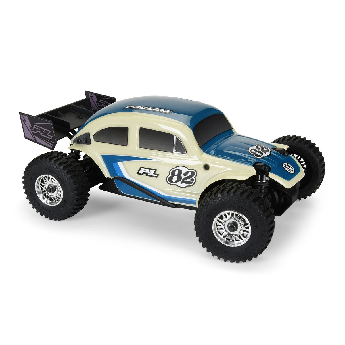 Class 1 VW Bug Blue Body Kit with Flat Iron Tyres (4) ARRMA TYPHON GROM