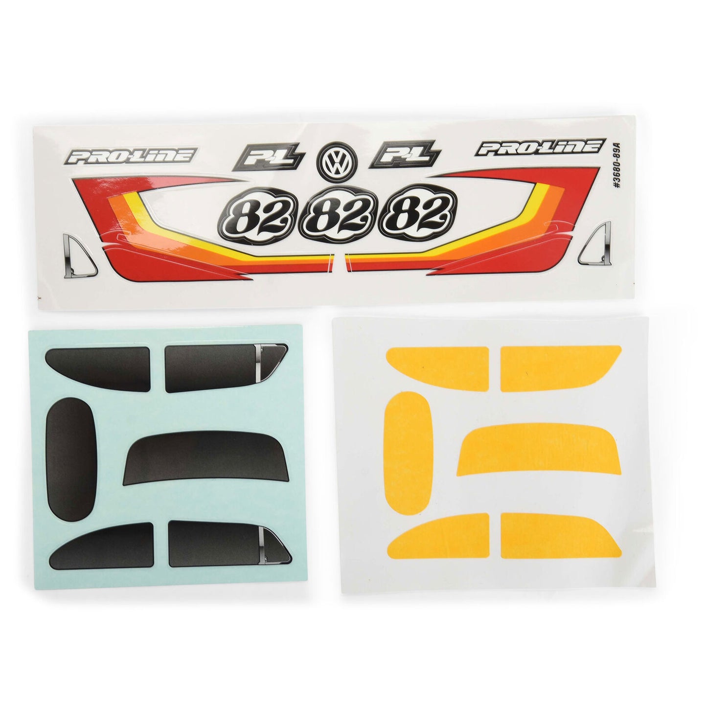 Class 1 VW Bug Red Race Body Conversion Kit and Flat Iron Tyres Mounted 12mm Chrome Diablo (4) for Arrma Typhon Grom