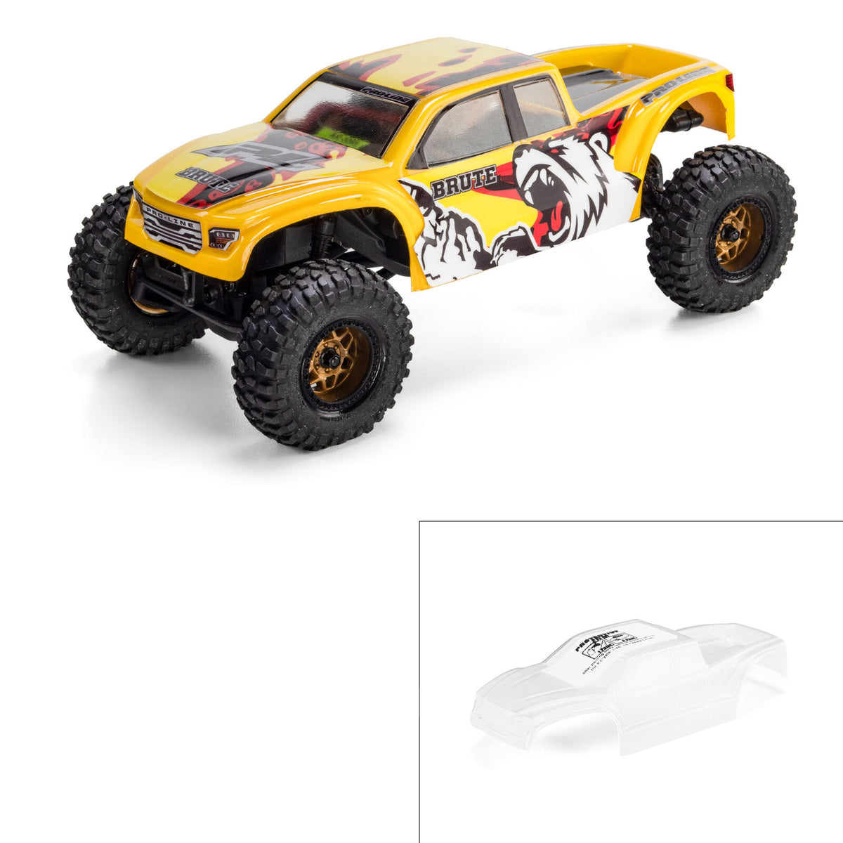 1/30 Pre-Cut Brute Clear Body Axial SCX30