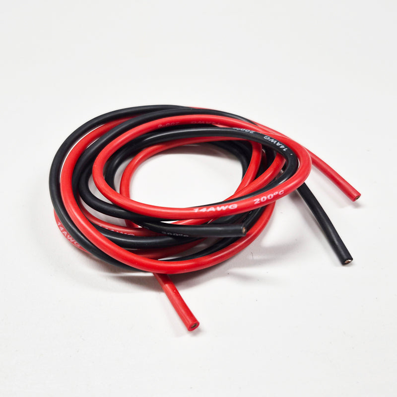 14 AWG Black/Red Wire Set (1m Each)